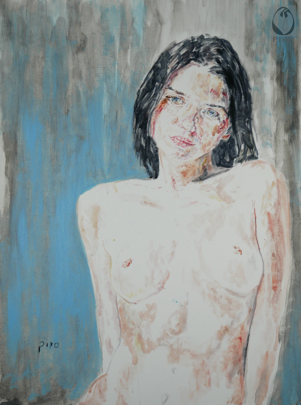 oil on paper - olio su carta di Piro